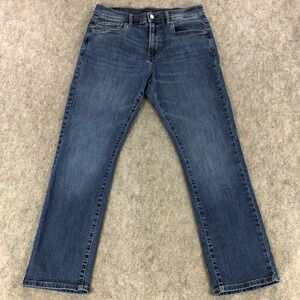 Lucky Brand Mens Jeans 32x30 Blue Straight 410 Athletic Mid Rise Dark Wash Denim